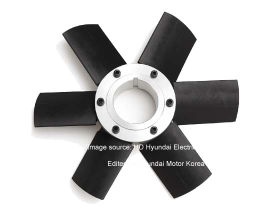 현대일렉트릭 모터 냉각팬 315프레임 이상 적용