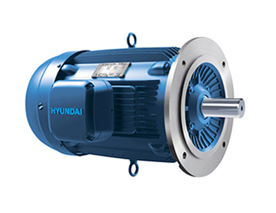현대일렉트릭 5.5kW 모터 B5 플랜지 부착형 IE3 프리미엄효율 7.5HP 전동기